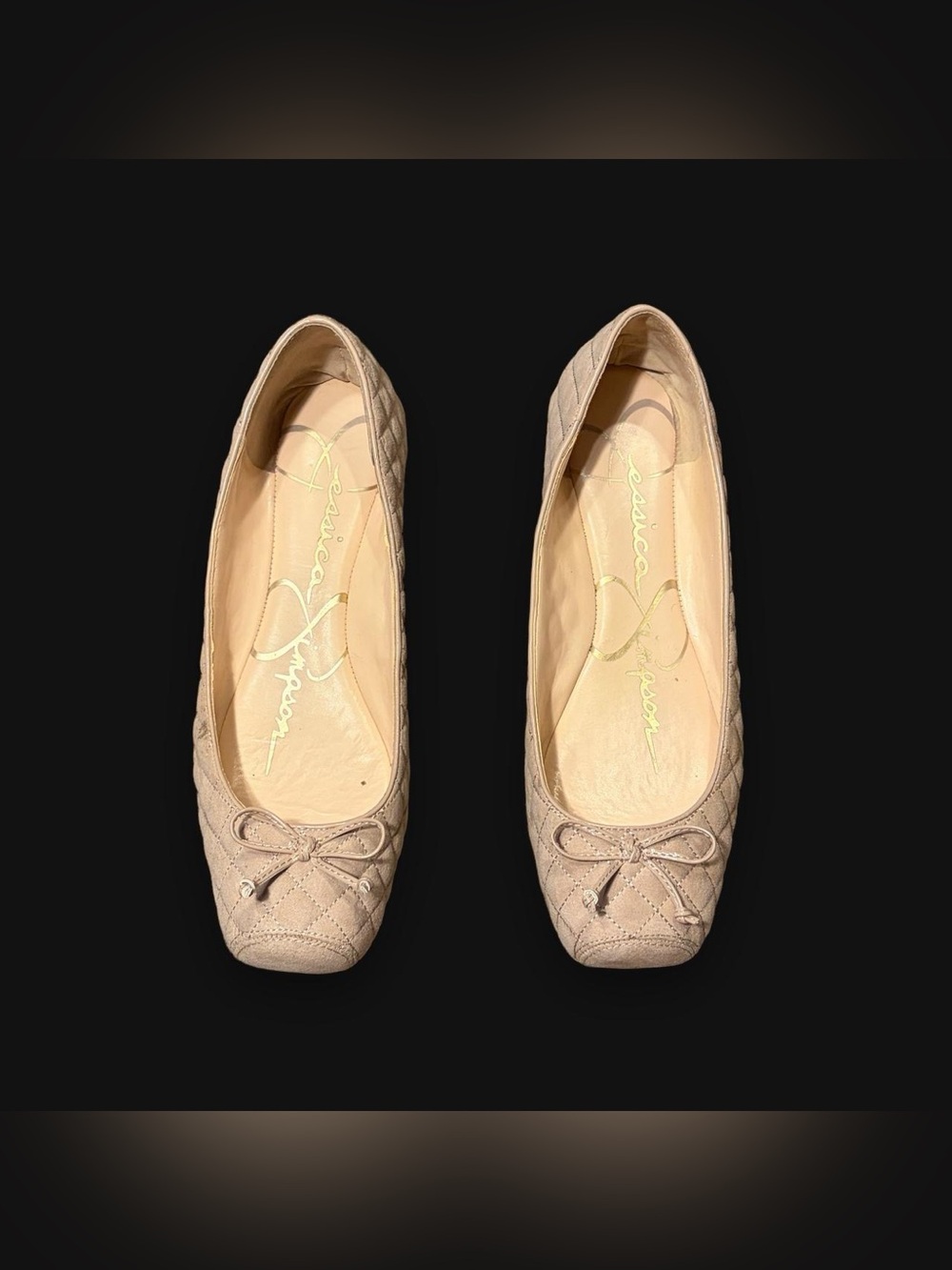 Y2K Coquette Beige Ballet Flats by Jessica Simpson!